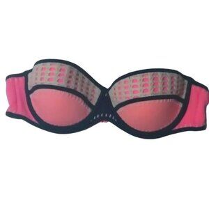 Victoria's Secret Pink Neon Crochet Bandeau Bikini Top